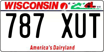 WI license plate 787XUT