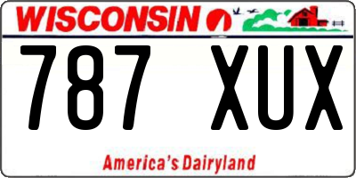WI license plate 787XUX