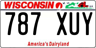 WI license plate 787XUY