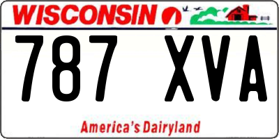 WI license plate 787XVA