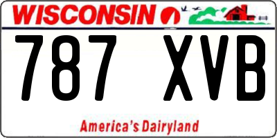 WI license plate 787XVB
