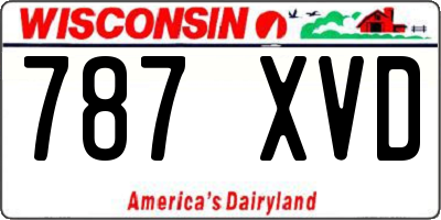 WI license plate 787XVD