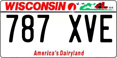 WI license plate 787XVE