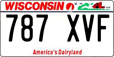 WI license plate 787XVF