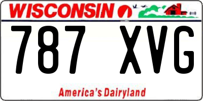 WI license plate 787XVG