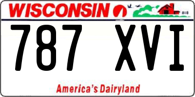 WI license plate 787XVI