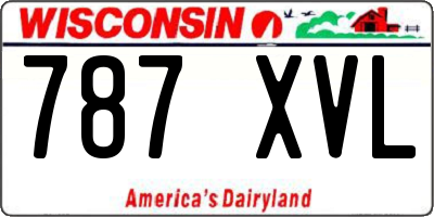WI license plate 787XVL