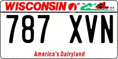 WI license plate 787XVN