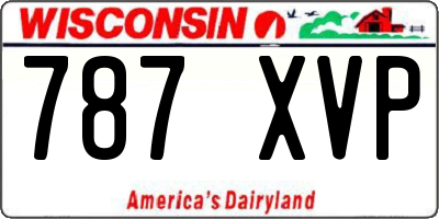 WI license plate 787XVP