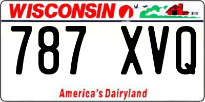 WI license plate 787XVQ