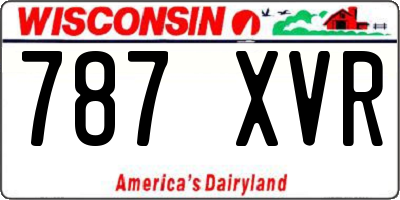 WI license plate 787XVR