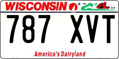 WI license plate 787XVT
