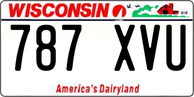 WI license plate 787XVU