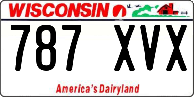 WI license plate 787XVX