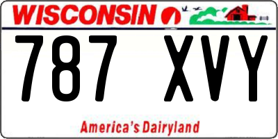 WI license plate 787XVY