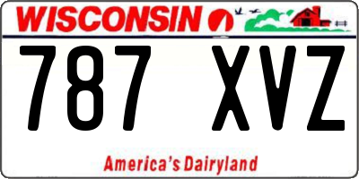 WI license plate 787XVZ