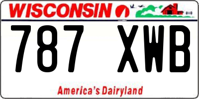 WI license plate 787XWB