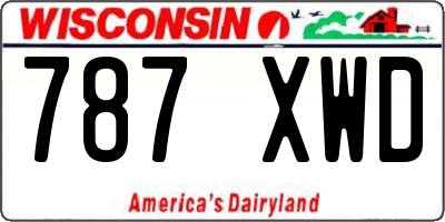 WI license plate 787XWD