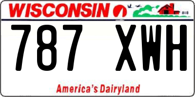 WI license plate 787XWH