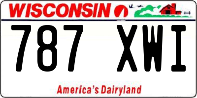 WI license plate 787XWI