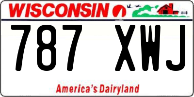 WI license plate 787XWJ