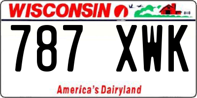 WI license plate 787XWK
