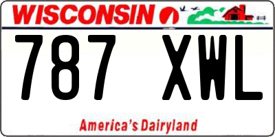 WI license plate 787XWL