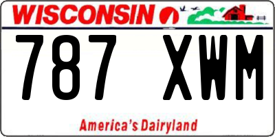 WI license plate 787XWM