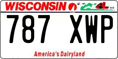 WI license plate 787XWP