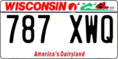 WI license plate 787XWQ