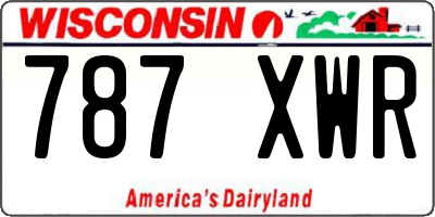 WI license plate 787XWR