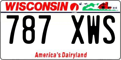 WI license plate 787XWS