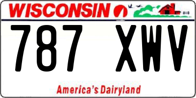 WI license plate 787XWV