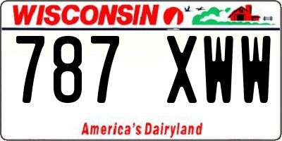 WI license plate 787XWW