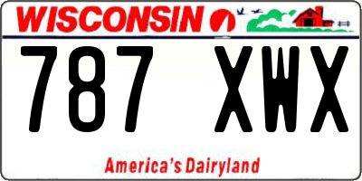 WI license plate 787XWX