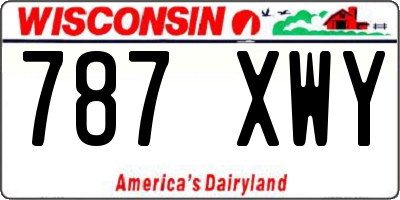 WI license plate 787XWY