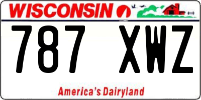 WI license plate 787XWZ