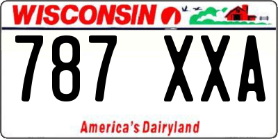 WI license plate 787XXA