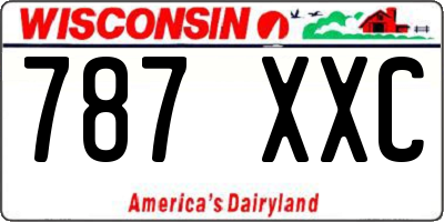 WI license plate 787XXC