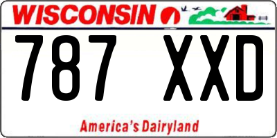 WI license plate 787XXD