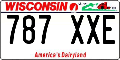 WI license plate 787XXE