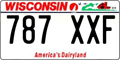 WI license plate 787XXF