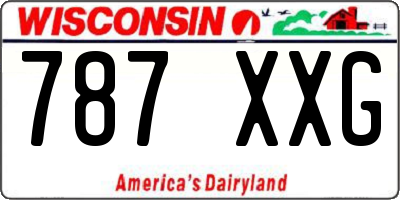 WI license plate 787XXG