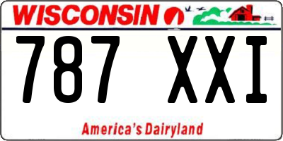 WI license plate 787XXI