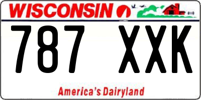 WI license plate 787XXK
