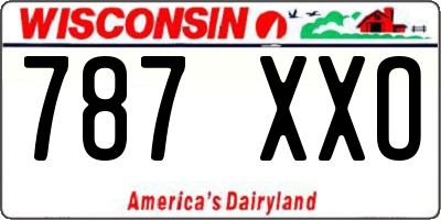 WI license plate 787XXO