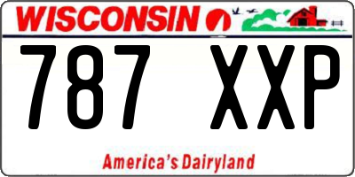 WI license plate 787XXP