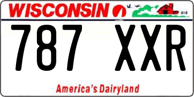 WI license plate 787XXR