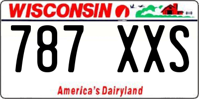 WI license plate 787XXS