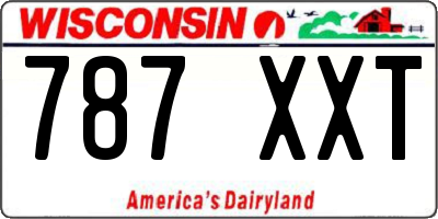 WI license plate 787XXT
